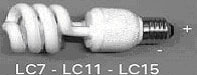 LC7 - Lampada fluorescente 7W - 12V
